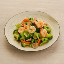 บร็อคโคลี่ผัดกุ้ง