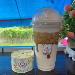 นมหมีปั่นคาราเมล