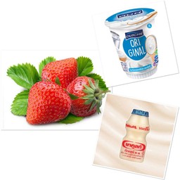 สตอเบอรี่+ยาคูลท์+โยเกิรต์