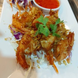 กุ้งชุปแป้งทอด