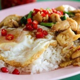 ข้าว กระเพราเครื่องใน(พิเศษ)