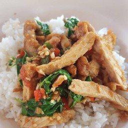 ข้าวกะเพรา เนื้อหมูล้วน พิเศษ