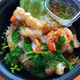 ข้าวกระเพากุ้ง