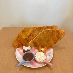 Triple Flat Croissant+นูเทลล่า+ซอส
