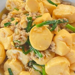 เต้าหู้ไข่ผัดหมูสับ+ข้าว