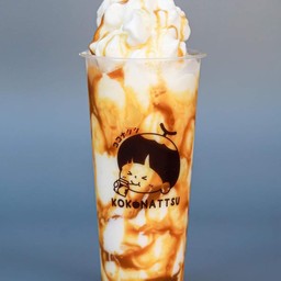 น้ำมะพร้าวน้ำหอมปั่นราดซอสคาราเมล