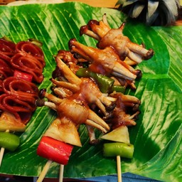 บาร์บีคิว เห็ดชิเมจิ พัน3ชั้น
