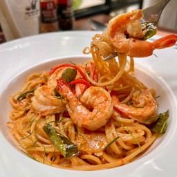 Pasta Tom Yam Kung (ต้มยำกุ้ง)