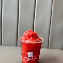 Strawberry black tea frappe