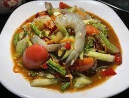 ตำแตงกุ้งสด