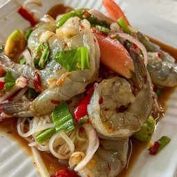 ตำเส้นเล็กกุ้งสด