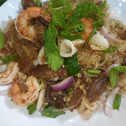 ลาบเส้นแก้วรวมมิตร(เส้นใหญ่)