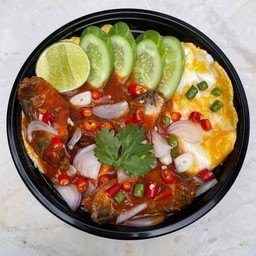 ไข่ข้นยำปลากะป๋อง