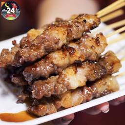 เนื้อติดมันปิ่ง 2 ไม้