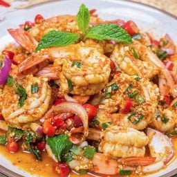 ลาบกุ้งสุก