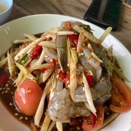 ตำกุ้งสด
