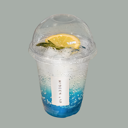 Blue lemon soda