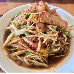 ส้มตำปูปลาร้าหมูย่าง