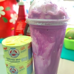 นมหมีเผือกปั่น