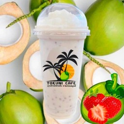 มะพร้าวปั่นนมสด สตอเบอรี่
