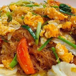ผัดวุ้นเส้นหมู+ไข่