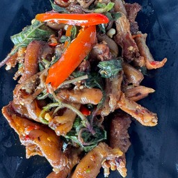 กะเพราเอ็นเป็ด(กับข้าว)