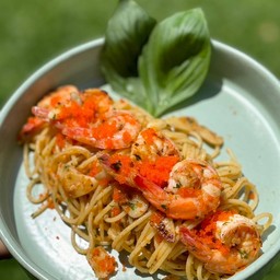 Spaghetti Grilled Shrimp