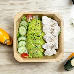 สลัดอโวคาโด้ อกไก่ต้ม SizeXL(ฟรีน้ำสลีด1กป)