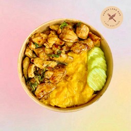 ข้าวกะเพราไก่ + ไข่ข้น