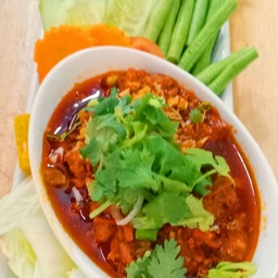 น้ำพริกอ่อง+ชุดผัก