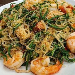 หมี่ขาวผัดชะอม