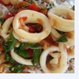 กระเพราหมึก