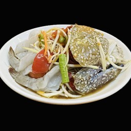 ตำปูม้ากุ้งสดปลาร้า