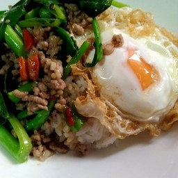 ผัดคะน้าหมูสับ