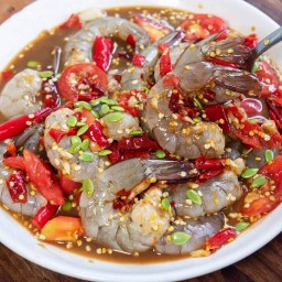 ตำเหลากุ้งสด