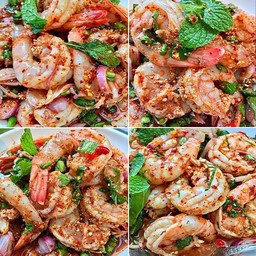 ลาบกุ้งสุก