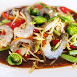 ตำกุ้งสด