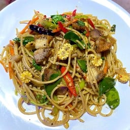 สปาเก็ตตี้ขี้เมาหมูกรอบ