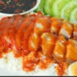 ข้าวหมูแดง หมูกรอบ