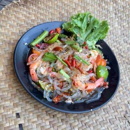 ตำเส้นแก้วกุ้งลวก