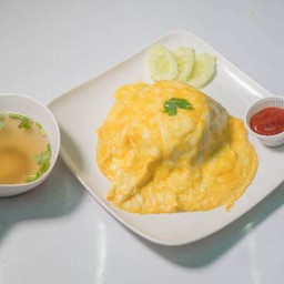 ข้าวราดไข่ข้น - Scrambled eggs