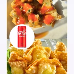 [เซตสุดฮิต] เกี๊ยวทอด ไข่นกกระทา + [อร่อยซ่ากับโค้ก] ขนมจีบเบตง (5 ลูก) +  โค้ก ออริจินัล (กระป๋อง)