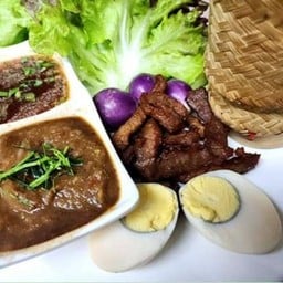 เซ็ทเนื้อแดดเดียวแจ่วปลาร้า