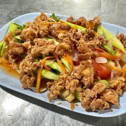 ยำกุ้งกรอบ