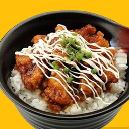ข้าวไก่กรอบ ซอสเทอริยากิมายองเนส