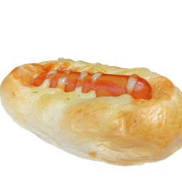 ขนมปัง ไส้กรอกไก่ราดสลัด