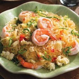 -วุ้นเส้นผัดไข่(ใส่ชะอม)