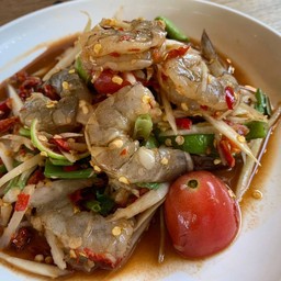 ตำปลาร้ากุ้งสด