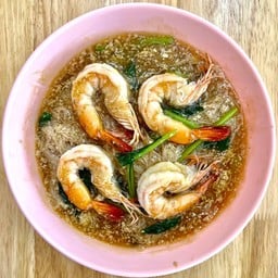 เส้นหมี่ราดหน้า กุ้ง