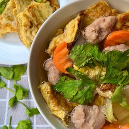 ต้มจืดไข่น้ำหมูสับ + ข้าวสวย